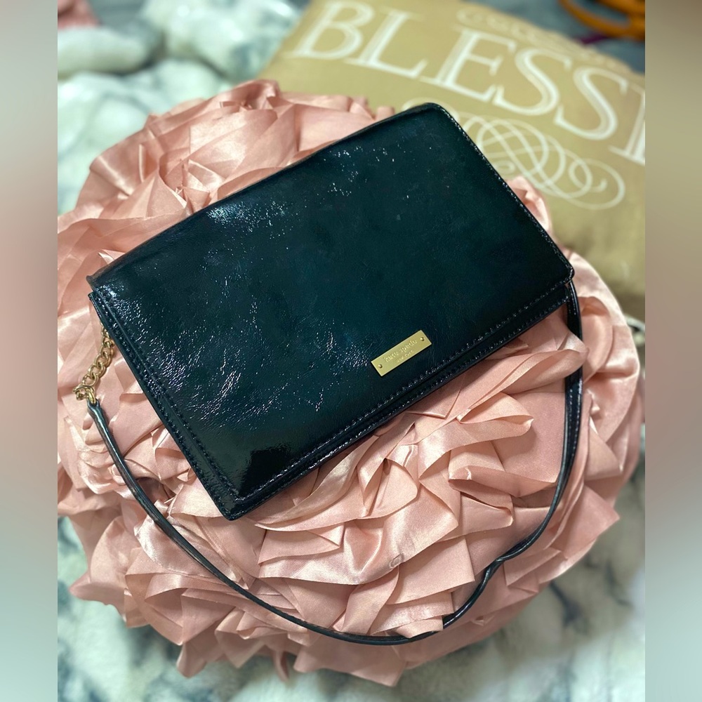 Black patent leather Kate Spade shoulder bag